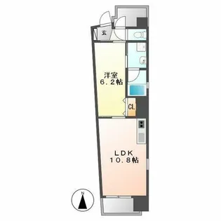 SLANT WALLS【1001号室】の間取り