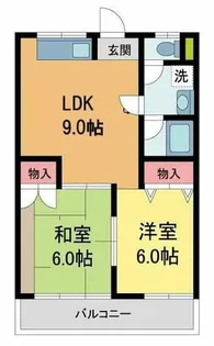 ボヌール清荒神【201号室】の間取り