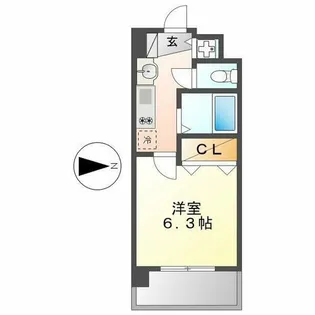 プレサンス名古屋城前ラバンカ【4階】の間取り