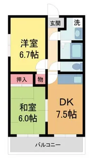 ラ・宝塚【2階】の間取り