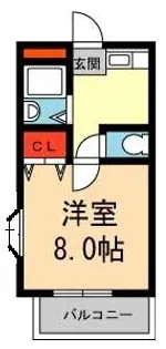 ハイツレジーナ【201号室】の間取り