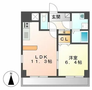 フローレス・コート【2階】の間取り