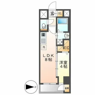 エステムコート名古屋葵【7階】の間取り