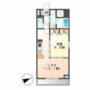 Wisteria (ウィステリア)【3階】の間取り