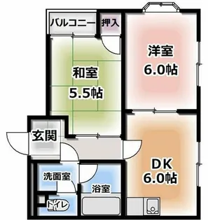 千石ハイツ【3階】の間取り