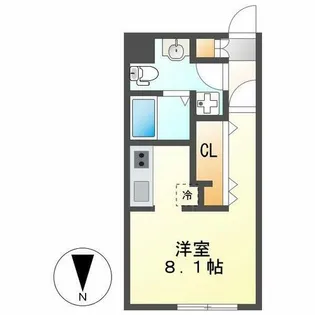 Branche桜山Ⅲ(ブランシェ)【306号室】の間取り