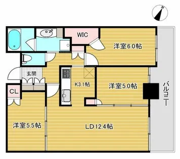 シティタワー神戸三宮【13階】の間取り