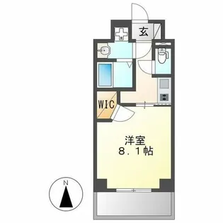 S-RESIDENCE上飯田West【802号室】の間取り