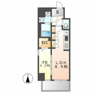 クレストタワー栄【11階】の間取り