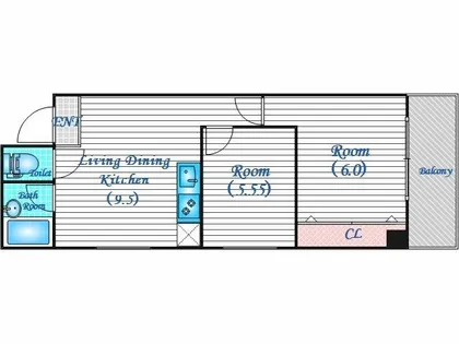 サンウィズOSAKA【4階】の間取り
