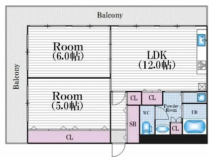 アパートメントK’S福島【9階】の間取り