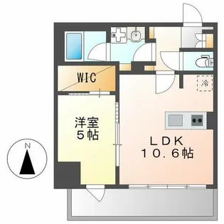 パークアクシス名古屋山王一丁目【1105号室】の間取り
