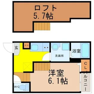 カームオーシャン【2階】の間取り