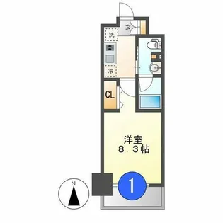 パークアクシス名古屋山王【15階】の間取り