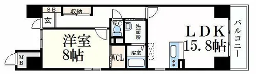 キャッスルコート龍野町【6階】の間取り