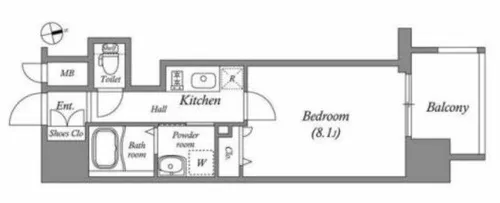 プレサンス堺筋本町駅前【11階】の間取り