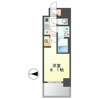 エスリード新栄マルス【1302号室】の間取り