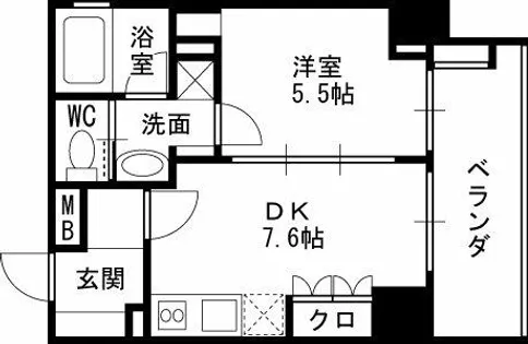 リーガル新福島【8階】の間取り