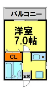 コーポラスユニ【306号室】の間取り