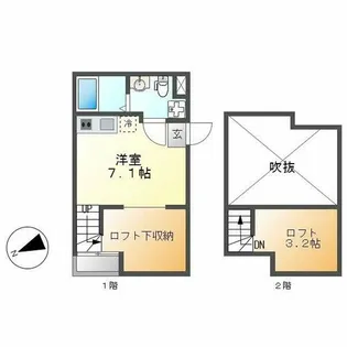 ピアチェーレ新栄【101号室】の間取り