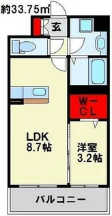 コンフォールパピヨン【205号室】の間取り