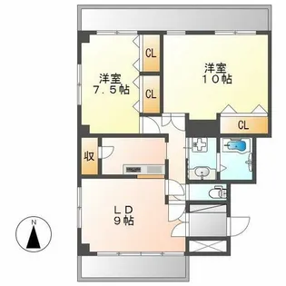 石町マンション【901号室】の間取り