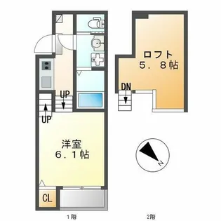 吹上パークタワー31F【1階】の間取り