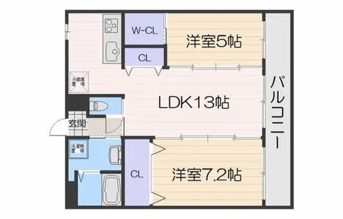 アルモコート【303号室】の間取り
