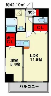 パークテラス浅生【701号室】の間取り