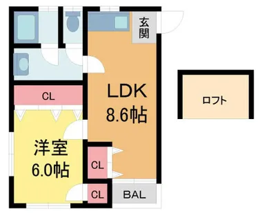 平和マンション【4階】の間取り