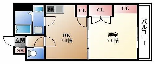 久屋グリーンビル【9階】の間取り