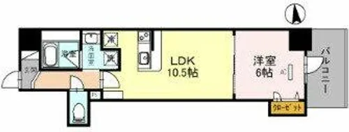 リアライズ天満橋【13階】の間取り