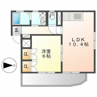メゾンドエリシオン【202号室】の間取り