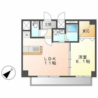 アースヒル東白壁【501号室】の間取り