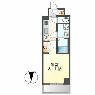 プレイズシード名駅北【4階】の間取り