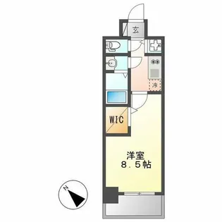 プレサンスジェネ鶴舞【705号室】の間取り