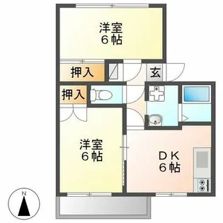 エステイト桐原【102号室】の間取り