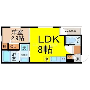 メイクス志賀本通【3階】の間取り