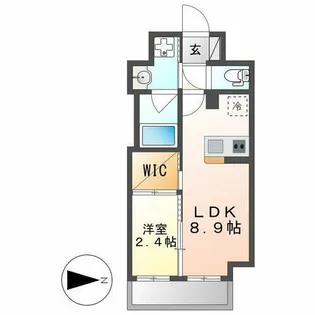 ハーモニーレジデンス名古屋イースト【201号室】の間取り
