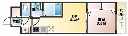 エスリードレジデンス都島デュオ【4階】の間取り
