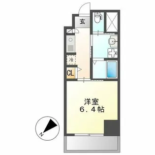 ワイズタワー新栄【203号室】の間取り