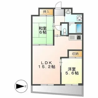 グランドハイツK・I【402号室】の間取り