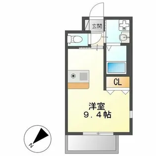 プレサンス鶴舞駅前ブリリアント【1106号室】の間取り