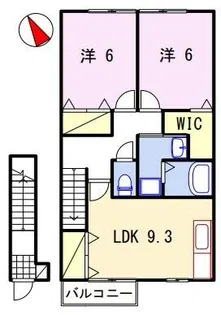 コンフォート佐良和Ⅱ【2階】の間取り