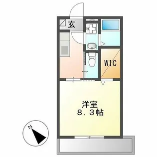 タウンコート筒井【201号室】の間取り