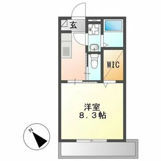タウンコート筒井【201号室】の間取り