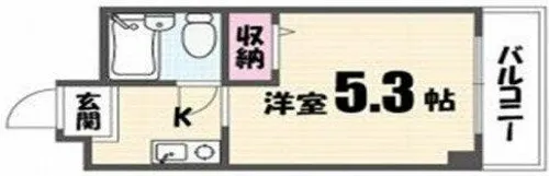 レナジア帝塚山【5階】の間取り