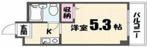 レナジア帝塚山【5階】の間取り