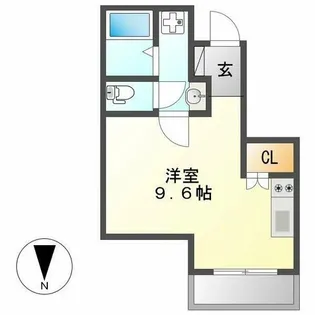 リエス千代田橋【403号室】の間取り