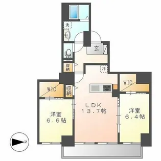 Grand Chainon金山【501号室】の間取り